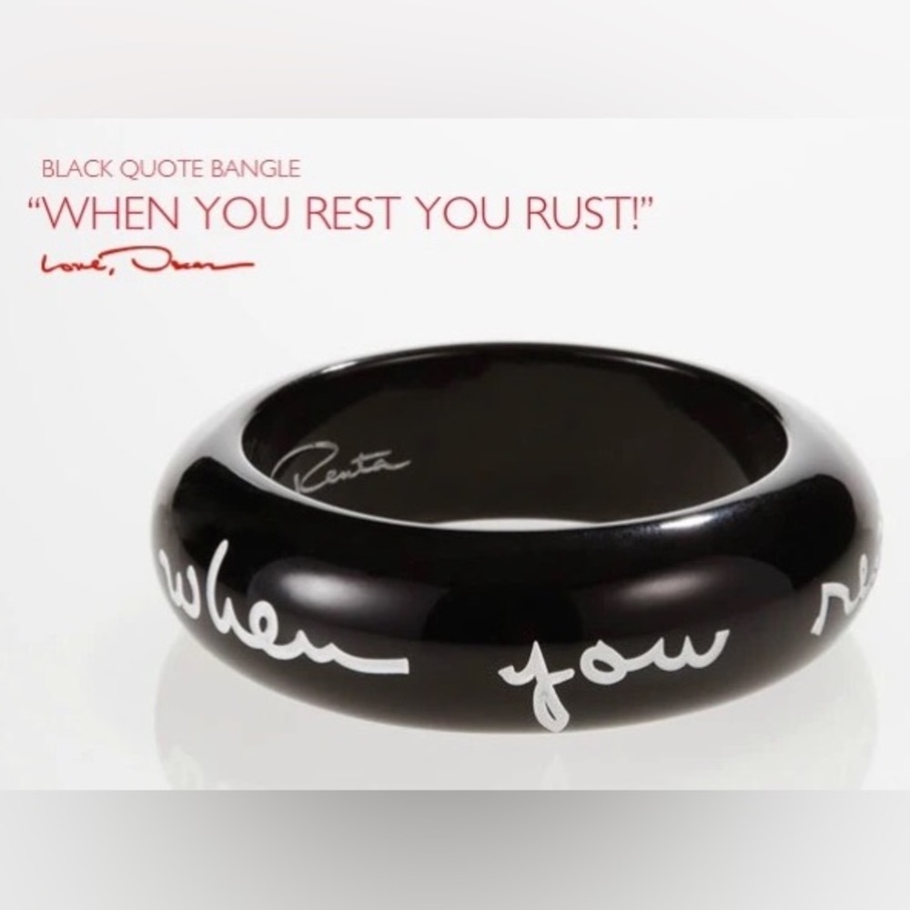 Oscar de la Renta quote bangle - RARE